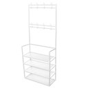 Ver imagem 6 de Rack Sapateira Arara Roupa Sapato Tenis Sandalia 4 Andares Organizador 16 Pares Multiuso Casa Quarto