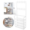 Ver imagem 1 de Rack Sapateira Arara Roupa Sapato Tenis Sandalia 4 Andares Organizador 16 Pares Multiuso Casa Quarto