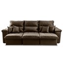 Ver imagem 4 de Sofá Retrátil Reclinável Trento 2,30m Suede Velut Marrom Claro Molas no Assento - King House