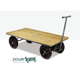 Carrinho Plataforma Leva Até 600kg 4 Rodas Pneumáticas Powertrans - 2