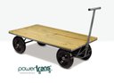 Ver imagem 2 de Carrinho Plataforma Leva Até 600kg 4 Rodas Pneumáticas Powertrans