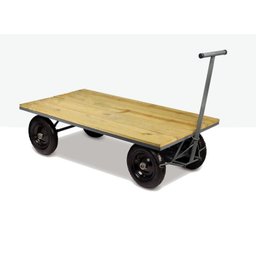 Carrinho Plataforma Leva Até 600kg 4 Rodas Pneumáticas Powertrans - 1