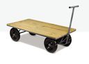 Ver imagem 1 de Carrinho Plataforma Leva Até 600kg 4 Rodas Pneumáticas Powertrans