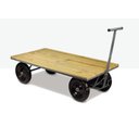 Ver imagem 1 de Carrinho Plataforma Leva Até 600kg 4 Rodas Pneumáticas Powertrans