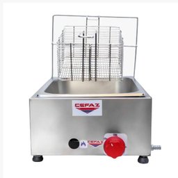 Fritadeira Baixa Pressão Industrial 1 Cuba Inox 5 Litros À Gás Profissional Salgado Pastéis Porções - 2