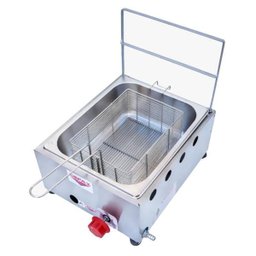 Fritadeira Baixa Pressão Industrial 1 Cuba Inox 5 Litros À Gás Profissional Salgado Pastéis Porções - 3