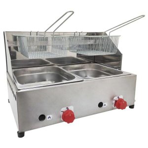 Fritadeira Profissional A Gás 2 Cubas 5 Litros Fpc-02