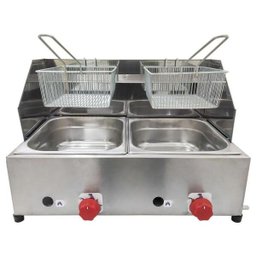 Fritadeira Profissional A Gás 2 Cubas 5 Litros Fpc-02 - 2