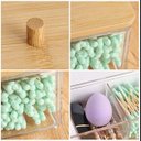 Ver imagem 4 de Porta Algodão Cotonete Bambu Organizador Acrílico Banheiro Pgb Porta Cotonete Bambu