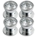 Ver imagem 1 de Kit 4 Puxadores Ponto Gavetas Móveis Redondo 3cm Cromado Torralba Trend