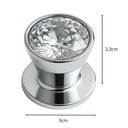 Ver imagem 3 de Kit 4 Puxadores Ponto Gavetas Móveis Redondo 3cm Cromado Torralba Trend