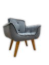 Ver imagem 1 de Poltrona Decorativa 1 Lugar Cinza 502 Rebeca