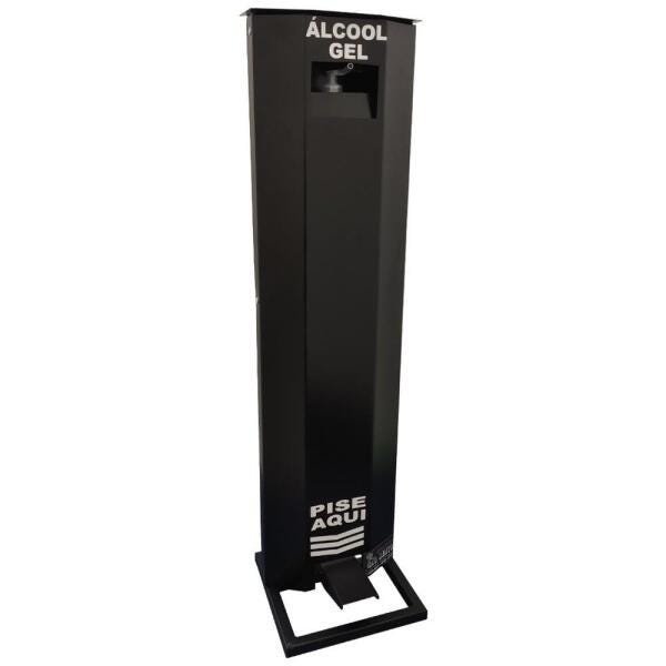 Totem Display para Álcool Gel com Dispenser Preto - 1