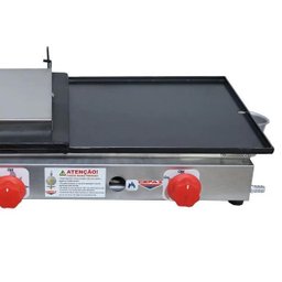 Kit Lanchonete Chapa 60cm com Prensa e Fritadeira Profissional 1 Cuba Alcamar - 11