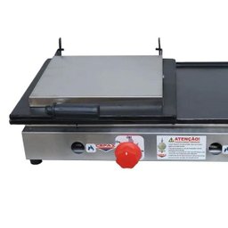Kit Lanchonete Chapa 60cm com Prensa e Fritadeira Profissional 1 Cuba Alcamar - 10