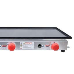Kit Lanchonete Chapa 90cm com Prensa e Fritadeira Profissional 2 Cubas Alcamar - 14