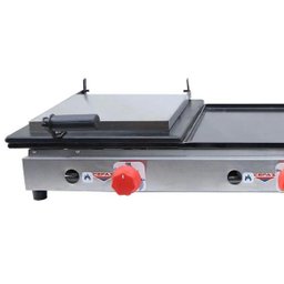 Kit Lanchonete Chapa 90cm com Prensa e Fritadeira Profissional 2 Cubas Alcamar - 13