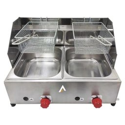 Kit Lanchonete Chapa 90cm com Prensa e Fritadeira Profissional 2 Cubas Alcamar - 2