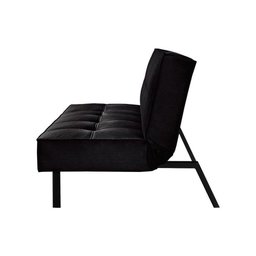 Sofa Cama Atlanta 2 Lugares 177cm Pe Talento Móveis Veludo Paris Preto - 2