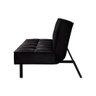 Sofa Cama Atlanta 2 Lugares 177cm Pe Talento Móveis Veludo Paris Preto - 2