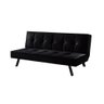 Sofa Cama Atlanta 2 Lugares 177cm Pe Talento Móveis Veludo Paris Preto - 4