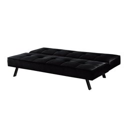 Sofa Cama Atlanta 2 Lugares 177cm Pe Talento Móveis Veludo Paris Preto - 5