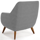 Ver imagem 7 de Kit 02 Poltronas Decorativa Fixa Pés de Madeira Paloma D02 Veludo Cinza B-317 - Lyam Decor