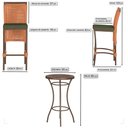 Ver imagem 2 de Mesa Bistro e 4 Banquetas Roma Corda Náutica 13 Trama