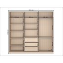 Ver imagem 4 de Guarda-Roupa Casal 3 Espelhos 3 Portas de Correr Bege/Noce