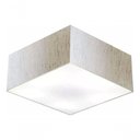 Ver imagem 3 de Plafon Quadrado Md-3053 Cúpula em Tecido 21/60x60cm Linho Bege - Bivolt