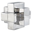 Ver imagem 1 de PECA DECORATIVA EM CERAMICA PRATEADA CUBO BTC Decor