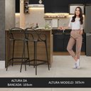 Ver imagem 7 de Ilha de Cozinha com Bancada e Balcão 120 Cm Rustic/preto Lux Madesa Rustic/preto