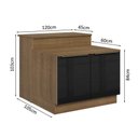 Ver mais imagens de Ilha de Cozinha com Bancada e Balcão 120 Cm Rustic/preto Lux Madesa Rustic/preto