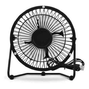 Mini Ventilador de Mesa USB Portátil 14cm Alfacell Preto