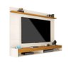Painel Home para Tv até 75 Polegadas Ripado Brasil 180cm Cor:offwhite/cedro - 4