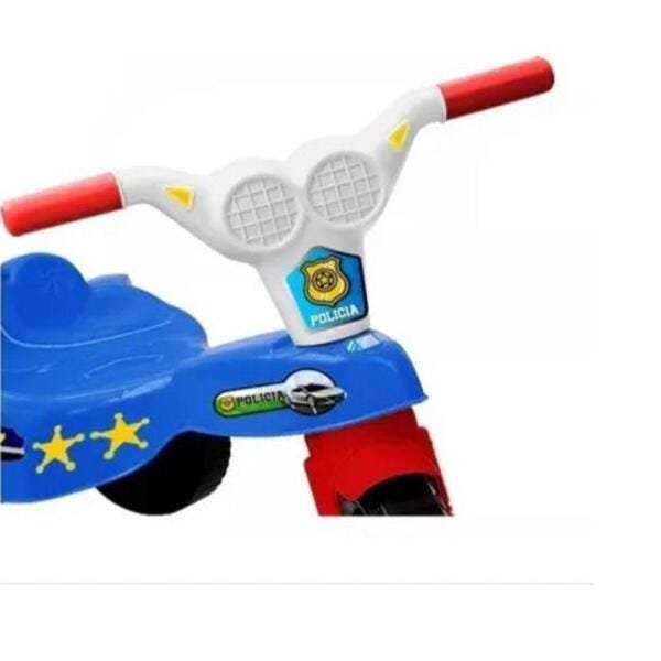 Triciclo Infantil Com Empurrador Policia Menino Kepler - 2