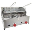 Ver imagem 5 de Kit Lanchonete Fogão Portátil 1 Boca + Chapa 90cm e Fritadeira Profissional 2 Cubas Alcamar