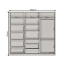 Ver imagem 4 de Guarda-Roupa 3 Portas de Correr 3 Gavetas Altis Branco