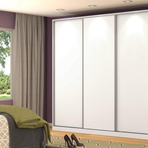 Guarda-Roupa 3 Portas de Correr 3 Gavetas Altis Branco