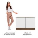Ver mais imagens de Balcão Gabinete De Pia 120 Cm 2 Portas Rustic/Branco Veludo