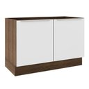 Ver imagem 1 de Balcão Gabinete De Pia 120 Cm 2 Portas Rustic/Branco Veludo
