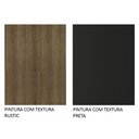 Ver imagem 2 de Balcão Multiuso 120cm 2 Portas 3 Gavetas Rustic/Preto Agata Madesa Rustic/Preto