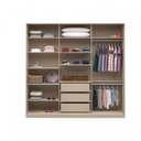 Ver imagem 4 de Guarda-Roupa Casal 3 Portas de Correr Bege/Noce