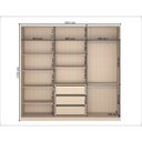 Ver imagem 3 de Guarda-Roupa Casal 3 Portas de Correr Branco/Noce