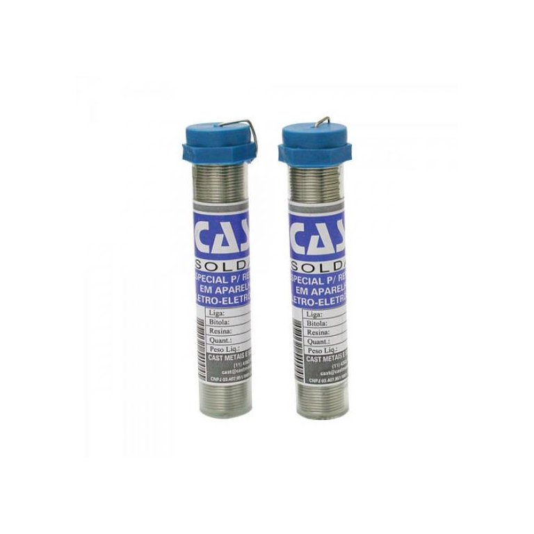 Solda em Tubo 63x34 25g Azul Solda Cast - Cx / 36