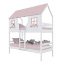 Ver imagem 2 de Beliche Casinha Encantada Madeira Maciça Branco/ Rosa Housin