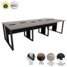 Plataforma de Trabalho 6 Pessoas 360cm X 120cm Pé Metal F5 Cor:cinza Sagrado com Preto - 3