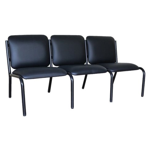 Sofá para Recepção de Escritório Linha Recepção Plus Preto