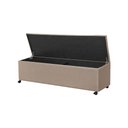 Ver imagem 3 de Recamier Baú com Rodízios Cancun 1,50m Linho Bege