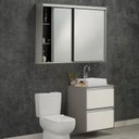 Ver imagem 1 de Gabinete e Espelheira 70cm Plena Versati Elite Verde/Branco